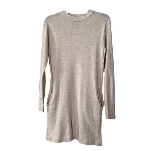 Tonlè Long Sleeve Cotton Minidress In Cream Size Xtra Small - Picture 1 of 13